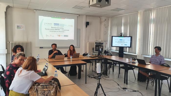 Réunion de rentrée pour l'équipe pilote Ampiric "Citoyenneté numérique et diversité" et les partenaires