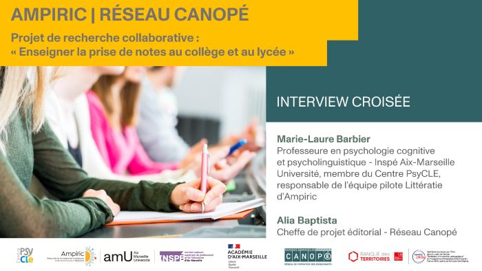 Retour d'expérience : projet de recherche collaborative « Enseigner la prise de notes au collège et au lycée » 