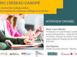 projet de recherche collaborative « Enseigner la prise de notes au collège et au lycée »